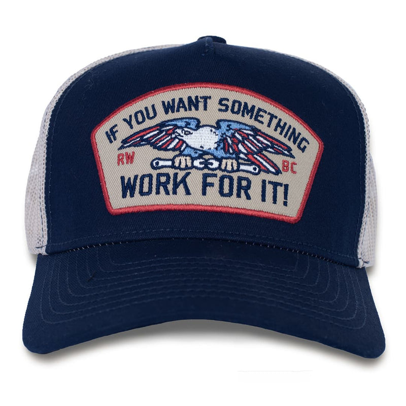 Front of the red white and blue collar hat work for it