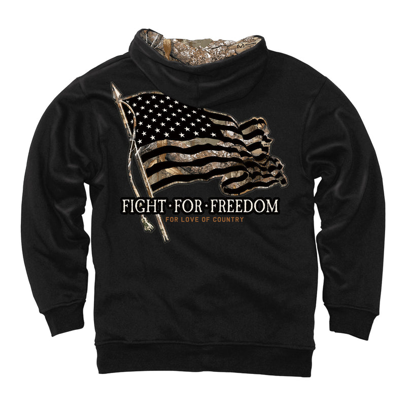 Buck wear camo hotsell flag hoodie